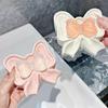 Creative Bow Soap Box Drain Cute Storage Rack Bathroom Sink No Water Collection Ceramic Dish Holder Holder