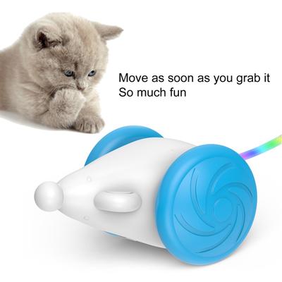 Katzenspielzeug mit LED-Lichtern Elektrisches Simulationsmaus-Spielzeug USB Wiederaufladbares Interaktives Spielzeug Haustier