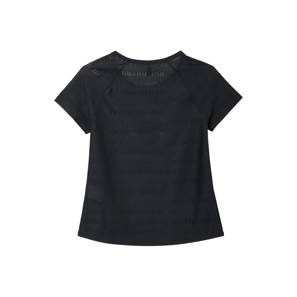 Under Armour Letter Print Breathable Sports Casual Short Sleeve Raglan T-Shirt Women Tops Black 1382183-001
