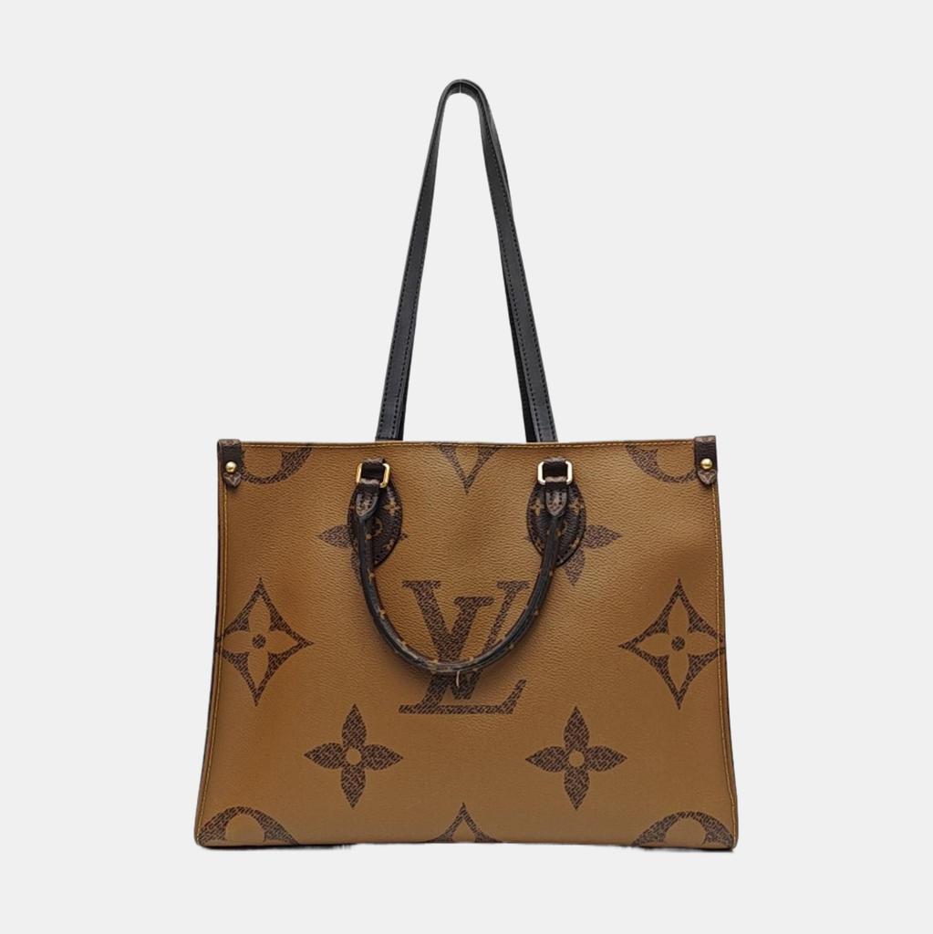[Použité] Louis Vuitton Onthego MM 'Hnědá Giant Monogram/Hnědá Monogram Reverse Canvas' - Dobrý stav #1JJY6YW