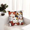 Maneki Neko Cat Lucky Cat Pillowcase Printed Fabric Cushion Cover Decoration Pillow Case Cover Home 18''