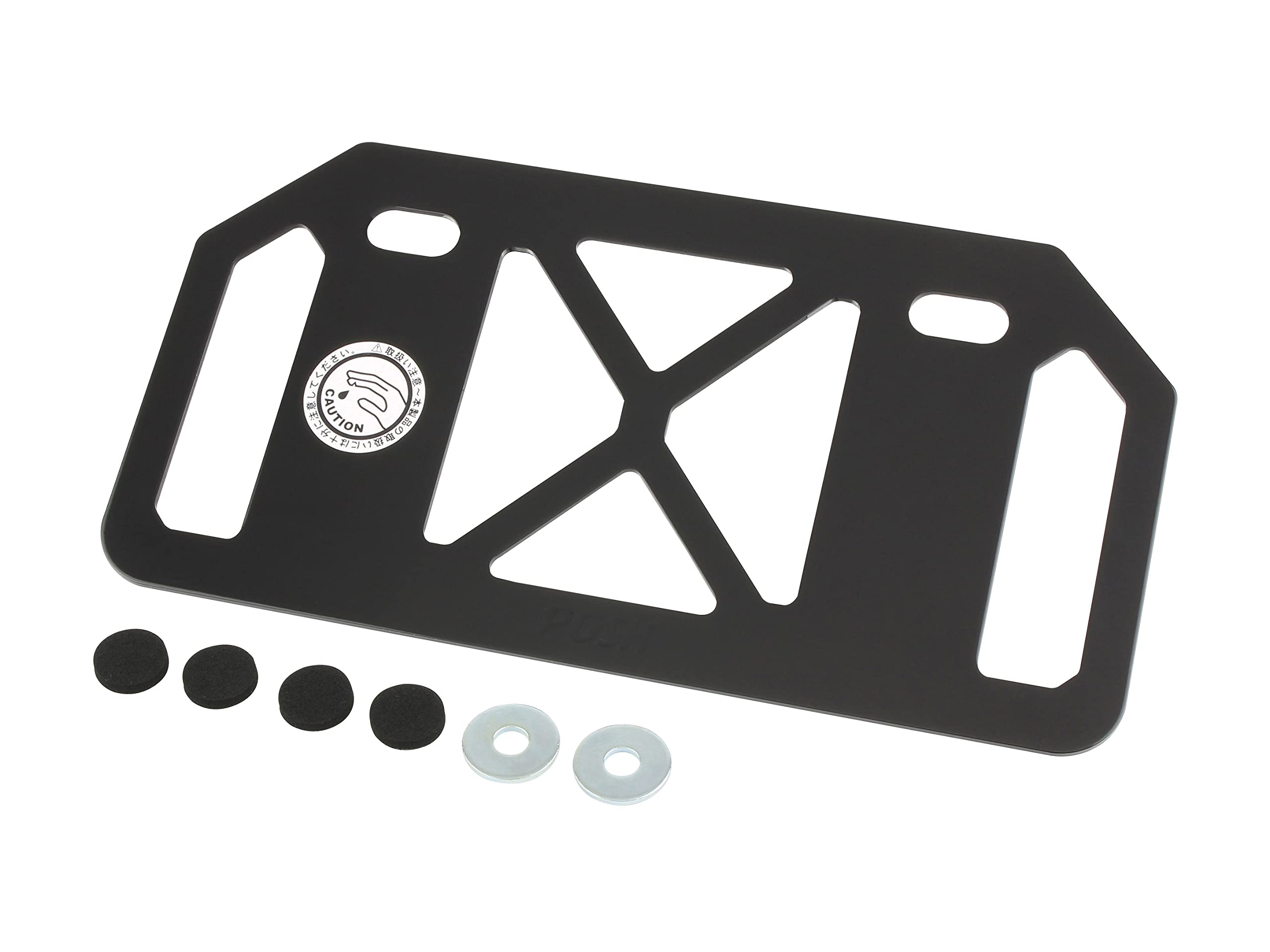 

POSH FAITH Motorcycle Aluminum License Plate Back Mountain Hole for 125cc and Under Plate, Shape, Type, (Mountain Shape), Black, 500392-06-10 чёрный