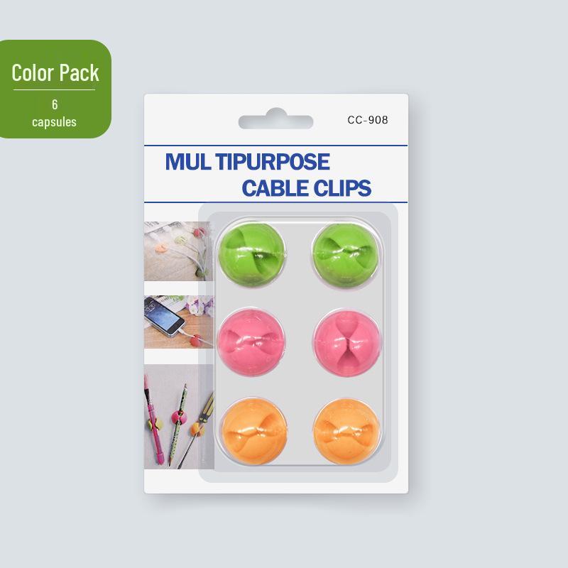 

Desktop Cable Organizer Clip Set - 6 Pack