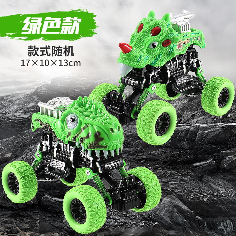 

Four-Wheel Drive Big-Footed Dinosaur Pull-Back Car, Stunt Cool Double Pull-Back Large Off-Road Vehicle