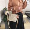 SCIONE Straw Small Bag Female New Summer Forest Woven Silk Scarf Fairy Bucket Bag Girl Messenger Beach Bag