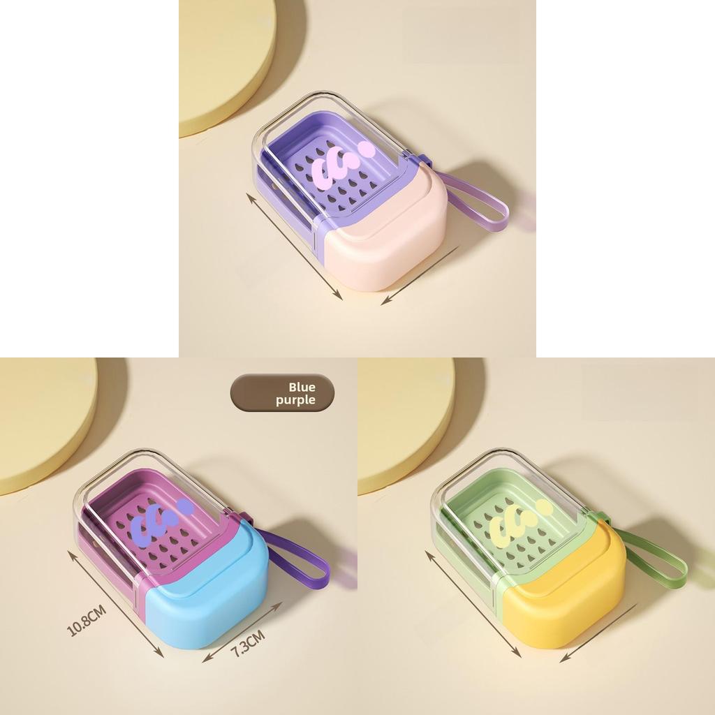 Portable Dopamine Soap Box With Lid For Travel And Storage