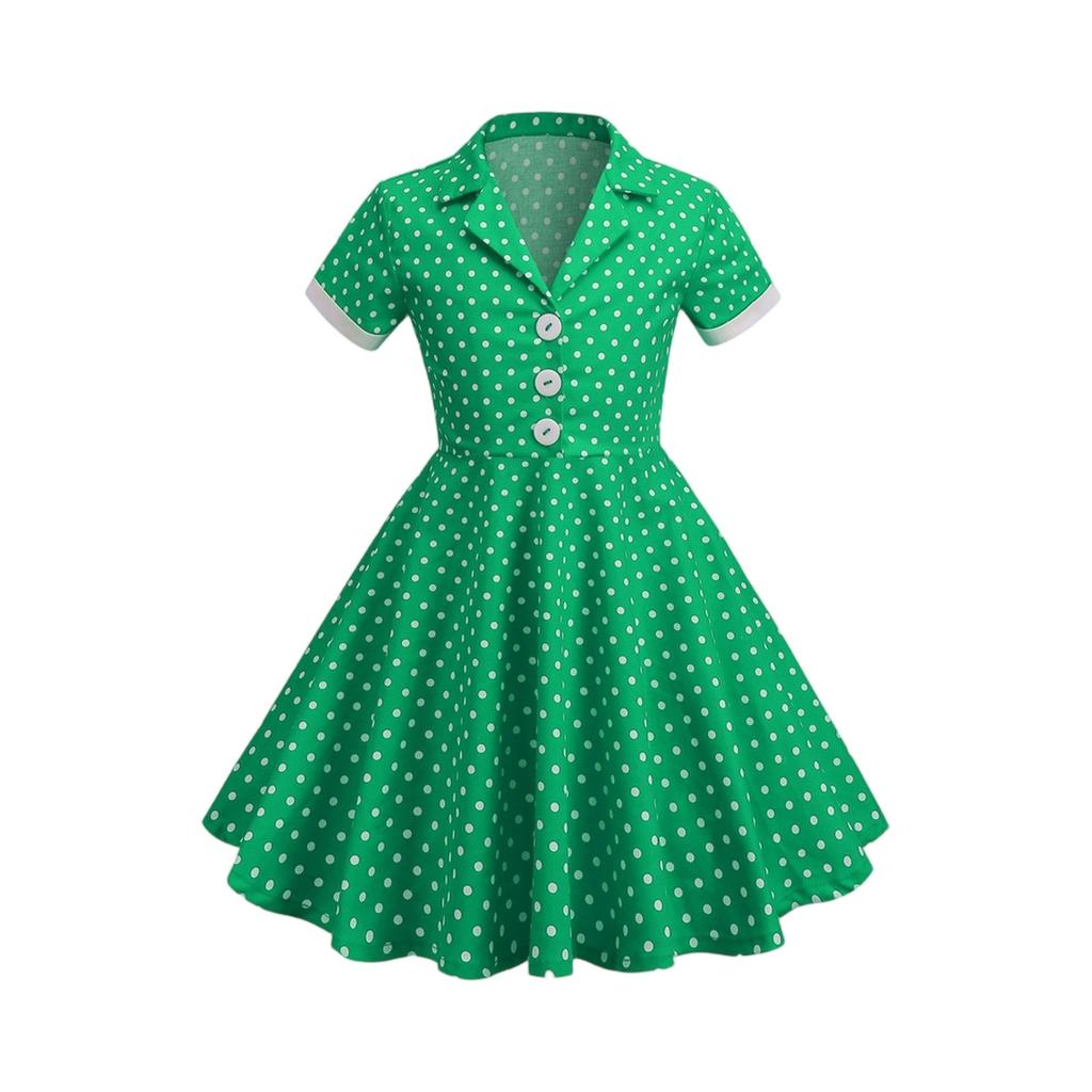 Girls' Polka Dot Dress - Summer Princess Sundress