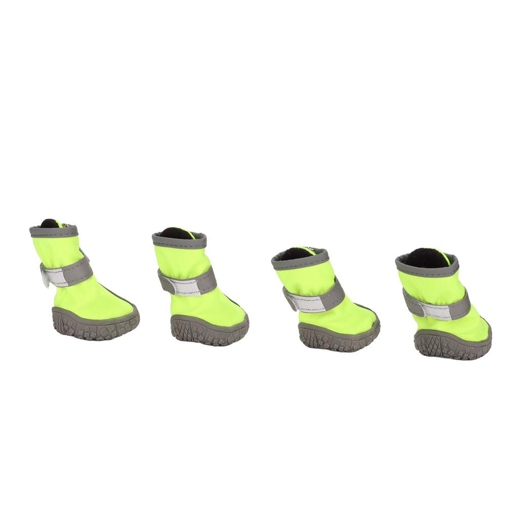 Dog Warm Boot Waterproof Breathable Reflective Prevent Slip Soft Sole Puppy Shoes for Outdoor Green