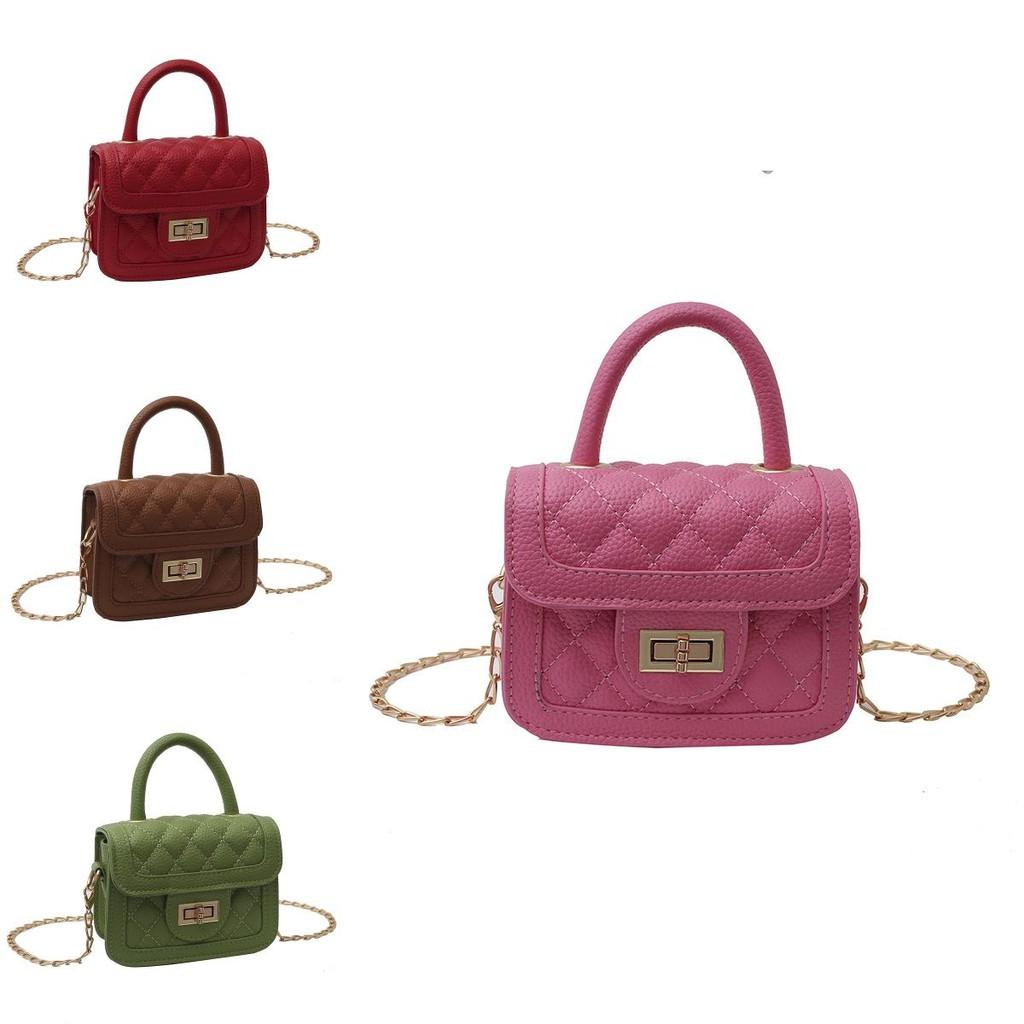 Bag Lingge Pu Material Princess Style Fashionable Bag For Middle School Girls