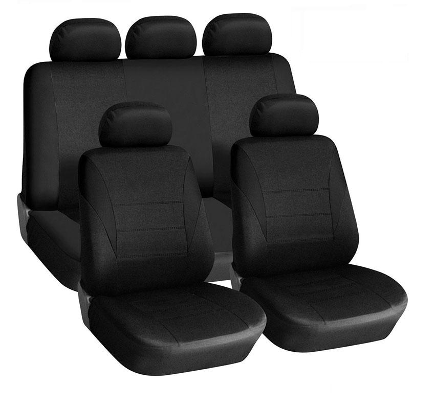 Car Seat Universal Covers Front Rear Head Rests Full Set Auto Seat Cover