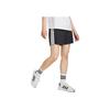 Adidas Essentials 3-Stripes Lifestyle Loose High-Waisted Three-Quarter Casual Shorts Women Shorts Black White JE1309
