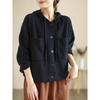Women's Solid Color   Jackets  Autumn Spring Hooded Pockets Loose Cardigan Korean Fashion Lady Blouse Coat