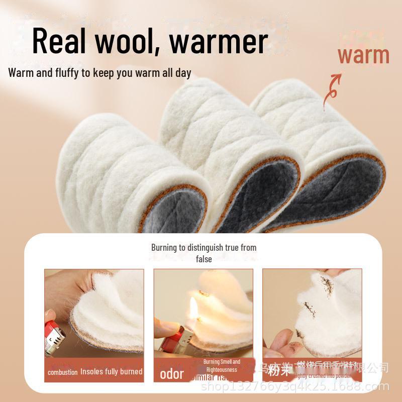 Velvet Winter Insoles: Soft, Breathable, Sweat-absorbing, Cold-proof, Washable Cotton for Men and Women. Constant Temperature Comfort.