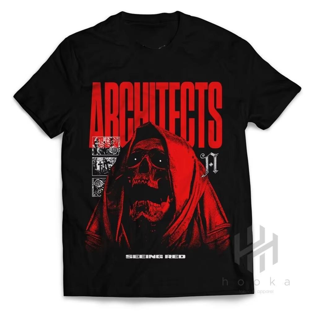 

T-shirt Band Architects See Red T-shirt Pirated Metal Baju Musik Metalcore Cotton Fashion American Sports Short Sleeve Women XXXXXL чорний