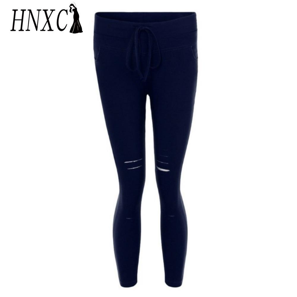 HNXC Women's Fashion Casual Solid Color Print Pants & Capris