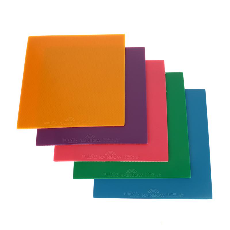 1Pc Colorful Rainbow Table Tennis Rubber Sheet Ping Pong Rubber With 2.0mm High Density Sponge For Training