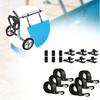 6 Pieces Pool Solar Cover Reel Attachment Kit Accessories Inground Swimming Pool Solar Cover Straps Clips With 6 Straps Hooks