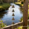 Handgefertigte klassische rustikale Eisen-Glocke Metall-Windspiel mit dekorativer Kette für dekorative Wand Hof Garten