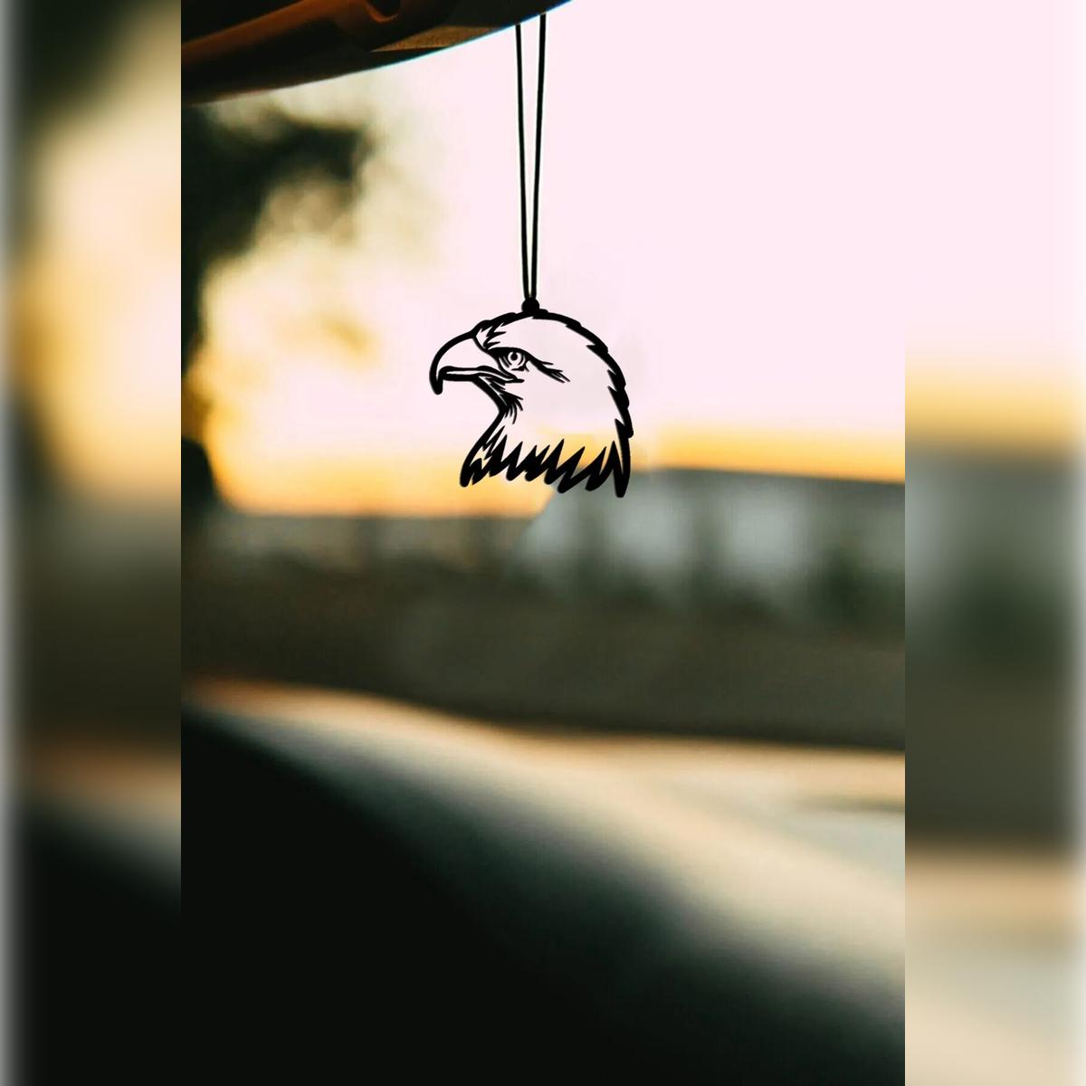 

Metal Eagle Motif Rearview Mirror Charm – Car Accessory – Auto Decor