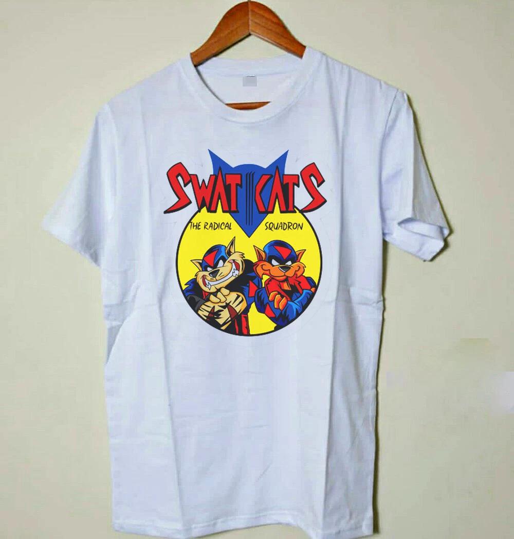 Men s and Women s T-shirts Swat Kats Cartoon Movie Poster T Shirt Retro Classic Design Tee Heavy Cotton USA XL