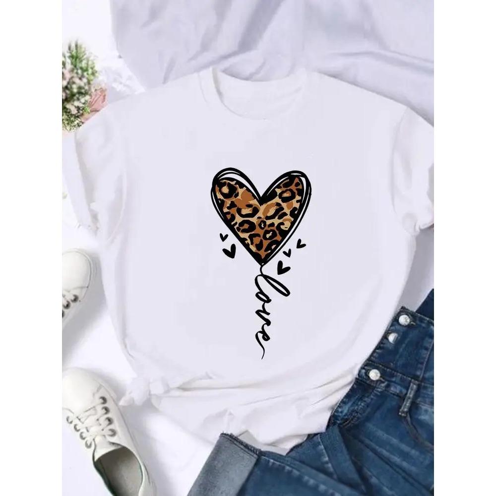 Flower Style Trend Cute Fashion Women Graphic T Shirt Print T-shirts Stylish Short Sleeve Top Clothing Ladies Female Tee T-Shirt
