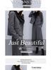 2025 Autumn/Winter Women's Herringbone Wool Coat & Wide-Leg Pants Set