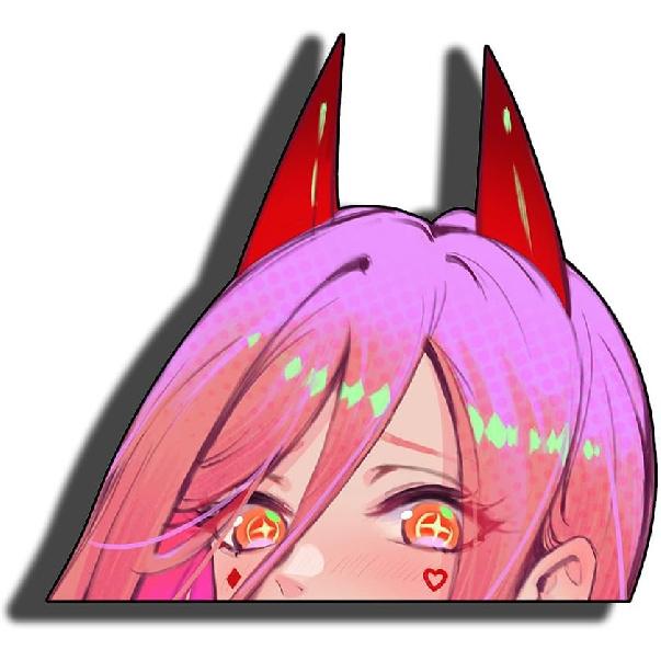 

5.1 Inch Anime Car Stickers Cartoon Peeking Window Trunk Laptop Bumper Decals Fuel Tank Cap Luggage Campervan Vinyl Wrap Decor A
