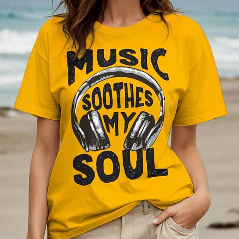 

Женская летняя футболка в стиле ретро, модная, с коротким рукавом, повседневная, с принтом монограммы, топы 8XL жёлтый