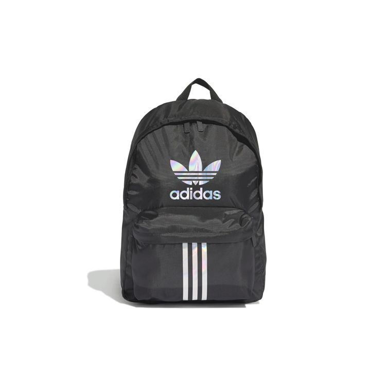 Adidas Originals Classic Laser Large Logo Zipper Backpack Unisex Backpack Black GD4529 Black