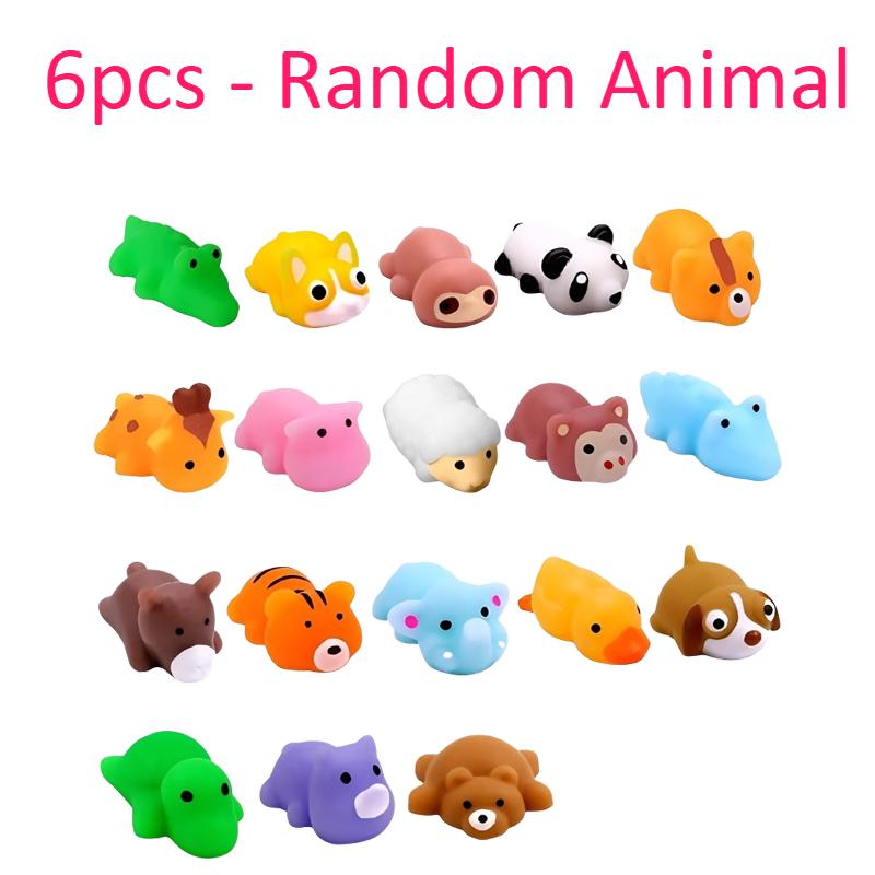 Mochi Mochi 1/6/10PCS Squishy Toy Cute Animal Antistress Ball Squeeze Rising Toy Abreact Soft Sticky Stress Relief Toy Fun Gift Presents