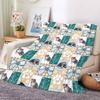 Cute Dog Printed Flannel Throw Blanket Soft Cozy Pet Pattern Fleece Blanket for Sofa Bed Couch Home Decor Customized Blankets