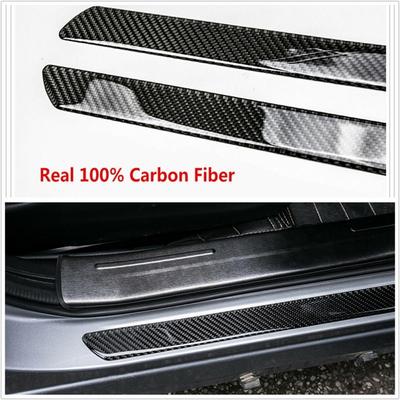 2ks Univerzální kryt prahu dveří Ochranná lišta prahu automobilu Ochranný kryt schodů Real Carbon Fiber 60 cm