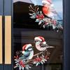 Christmas Little Bird Static Cling Window Stickers for Door and Window Decoration