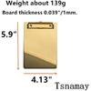 5.9x4.13 inch Stainless Steel Metal Clipboard,A4 and Letter Size Paper Clipboard for Home, Office, Hospital, Business