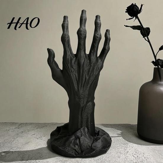 Artistic Room Decoration 3D Printed Skeleton Hand Jewelry Display Stand for Rings Earrings, Gothic Organizer Ghost Bracelet Watch, Ring Holder