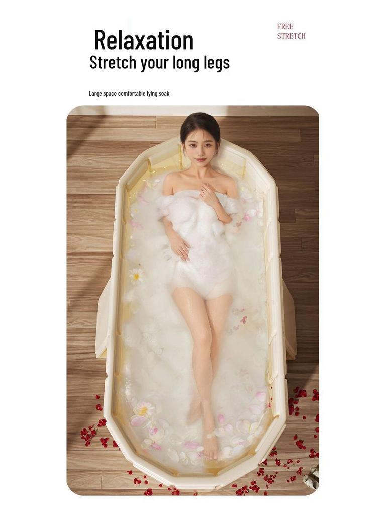 Foldable Full Body Soak Tub for Adults – Double Person Bath & Shower Bathtub