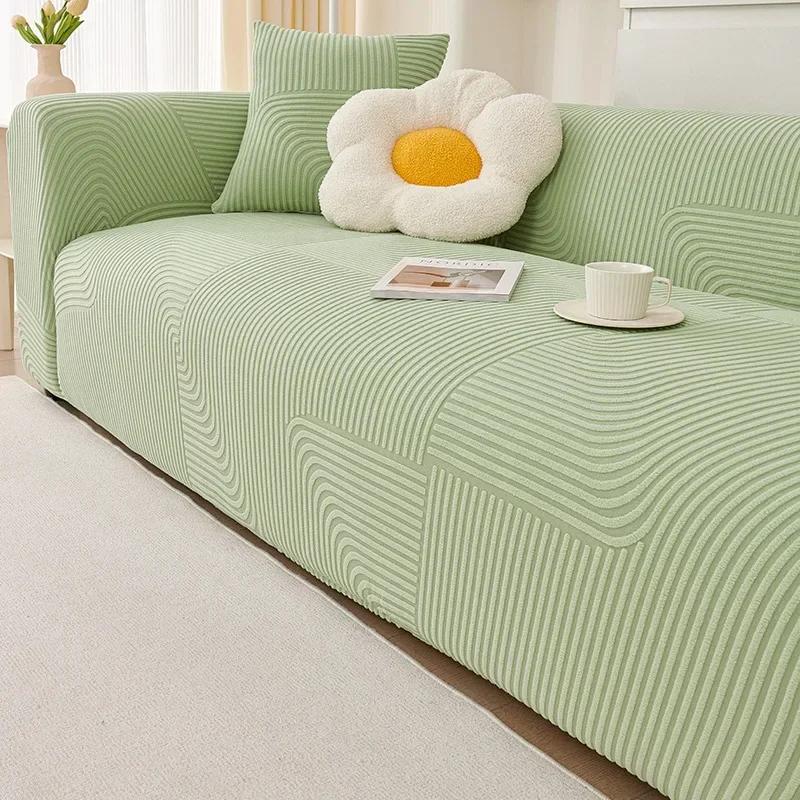 Thicken Jacquard Stretch Sofa Cover All-Inclusive Can Sofa Cover Anti Cat Scratch Four Seasons Universal Non-Slip Cover Cloth