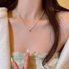 Women's Sparkling Mori-Style Necklace: Gentle Fairy Green Diamond Clavicle Chain