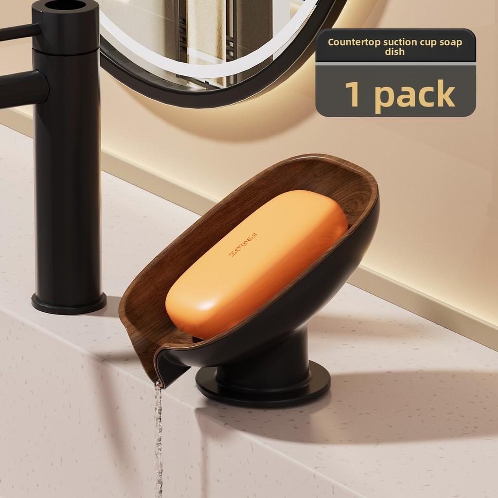 Modern Vintage Soap Dish With Suction Cup For Bathroom Decor
