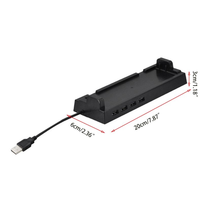 USB2.0 Hub Base 4 Output Ports Multi-Port Expansion Base Data Transmission Base for Switch