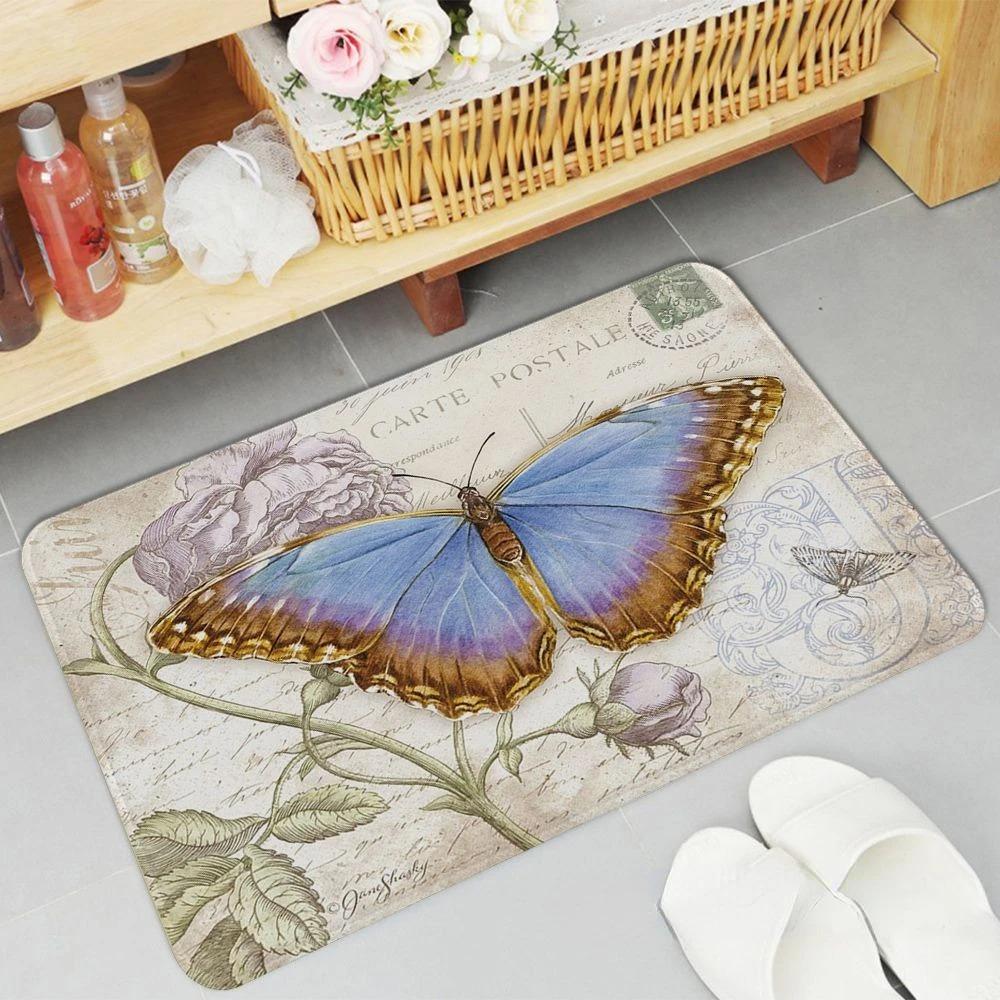 Flower Mat Pastoral 3D Door Floor Rug Anti-slip Home Hallway Bedroom Entrance Carpets Washable Bathroom Porch Decorative Doormat