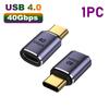 USB 4.0 Adapters U-Shape Straight Angle Adapter Type C Female To Type C Male 40Gbps Fast Data Adapter Converter Charging Adapter