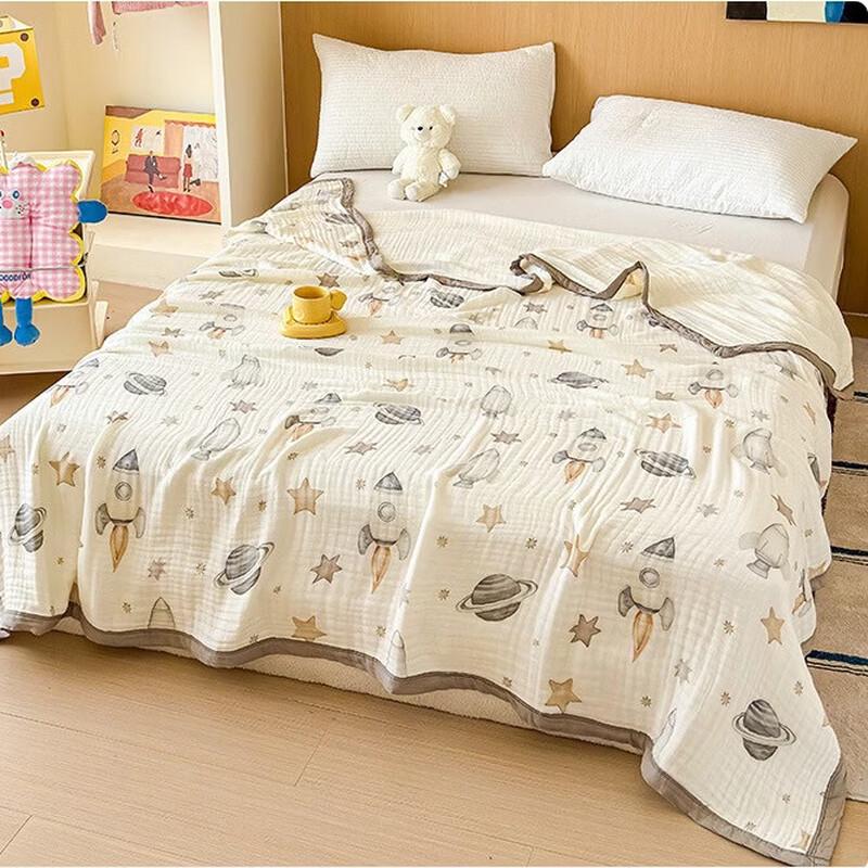 Pure Cotton Seersucker 6-Layer Gauze Summer Quilt