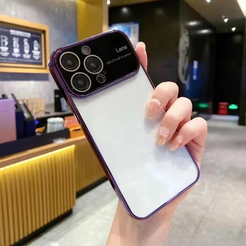 Suitable for IPhone 15 Electroplated Mobile Phone Case Full-inclusive PC Large Windows Apple 15Pro Soft 14 Drop Protection Case