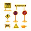 8PCS Doll House City Traffic Sign Set Interactive Learning Toy Construction Scene Layouts Road Sign For Kids Roleplaying