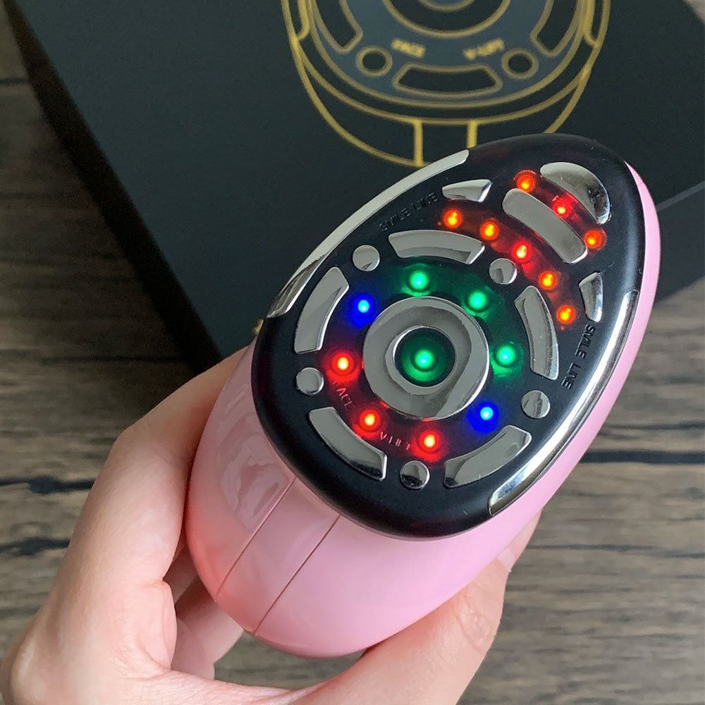 

17 Extremely Large Iron Beauty Instrument Lifting and Firming Household Facial Anti-aging and Anti-wrinkle Fine Line Beauty Instrument розовый