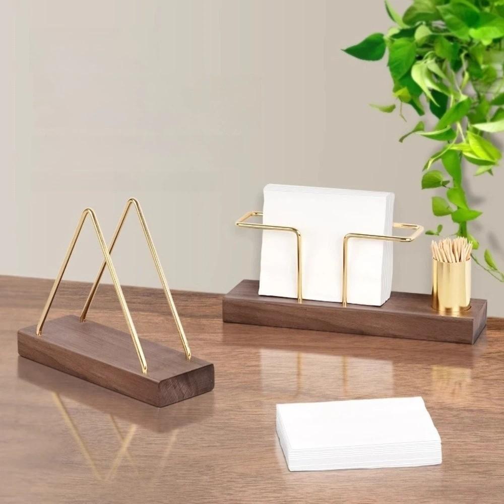 New Wood Tissue Holder Creative Design Elegant Napkin Holder Multifunction Toothpick Box Dining Table