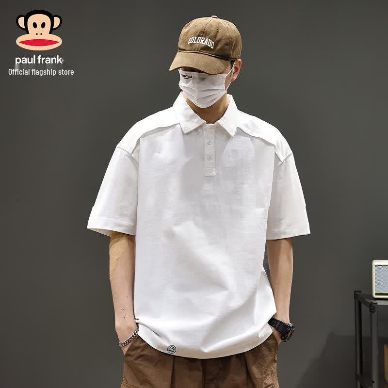 Paul Frank Men s Japanese Retro Loose Fit Short Sleeve Polo Shirt 4XL