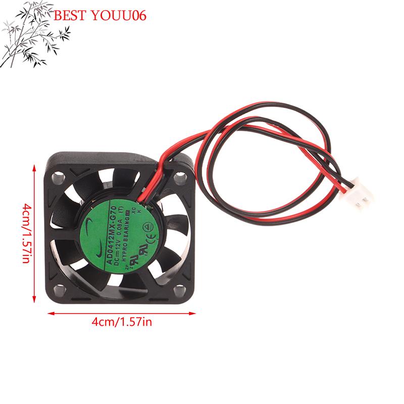 Hot New 40MM 4010 Cooler AD0412MX-G70 For 40*40*10MM DC12V 0.08A 2-Line Hydraulic Bearing Silent Cooling Fan