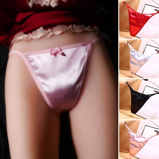 Lady G-string Pornographic Anti-septic Spaghetti Strap Elastic Comfortable Sexy Solid Color